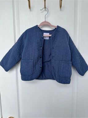 Zara Quilted Navy Jacket 12-18M